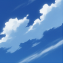 blue anime sky